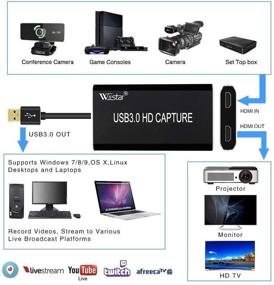 img 2 attached to 🎥 Устройство видеозахвата HDMI Capture USB - Захват видео по USB 3.0 Карта захвата игр с HDMI петлей - Запись видео в Full HD 1080P60 - Трансляция и запись соответствуют стандарту Windows, Mac OS и Linux.