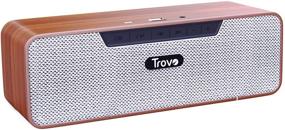 img 2 attached to 🔊 Trovo Sangeet Wireless Portable Bluetooth Speaker - USB Playback, 4 Hours Playtime, Built-in Mic - Compatible with iOS and Android Devices (Brown)