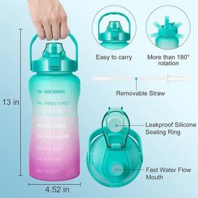 img 1 attached to 💧 Stay Hydrated and Motivated with our 64 Oz Large Half Gallon Water Bottle - BPA Free, with Straw, Ideal for Travel, Gym, Workout, Cycling, and Daily Hydration