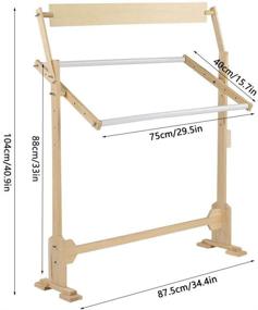 img 2 attached to 360 Degree Adjustable Cross Stitch Frame Stand - Wooden Embroidery Stand for Needlework Art - Cross Stitch Needlework Craft Sewing Tool with Lap Table Holder