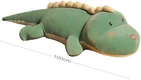 img 3 attached to Dinosaur Plush Hug Pillow – Soft, Large Stuffed Animal Toy Doll for Kids Birthday or Valentine's Gift, 39.3 Inch