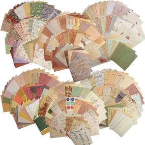 img 4 attached to 📚 Vintage Scrapbook Paper Supplies for Crafts, Journaling, DIY Projects – 360 Sheets of Aesthetic Decorative Stationery Paper for Travel, Writing, Drawing, and Diary Handbook