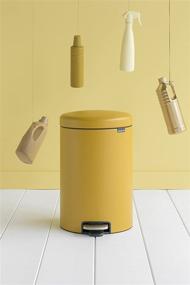 img 1 attached to 🗑️ Brabantia newIcon Sense of Luxury Pedal Bin, 20 L - Mustard Yellow Mineral