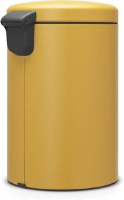 img 3 attached to 🗑️ Brabantia newIcon Sense of Luxury Pedal Bin, 20 L - Mustard Yellow Mineral