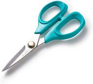 beaditive sewing scissors: 6-inch stainless steel fabric scissors for easy cloth cutting & quilting - professional and comfortable craft tailor & dressmaker shears – teal logo