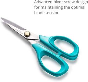 img 2 attached to Beaditive Sewing Scissors: 6-Inch Stainless Steel Fabric Scissors for Easy Cloth Cutting & Quilting - Professional and Comfortable Craft Tailor & Dressmaker Shears – Teal