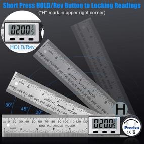 img 2 attached to Enhanced Precision with Preciva Protractor: Stainless Steel and Multiple Functions at Your Disposal