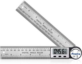 img 4 attached to Enhanced Precision with Preciva Protractor: Stainless Steel and Multiple Functions at Your Disposal