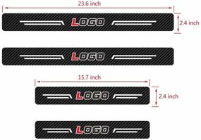 img 3 attached to 4PCS/Set Carbon Fiber Textured Leather Car Door Sill Protector Stickers for Chevrolet Silverado - Yousthka