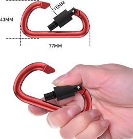 img 2 attached to 🔗 Wakusei Carabiner Clips Hook 7 Pack - Enhanced Durability for Home, RV, Camping, Fishing, Hiking, Traveling