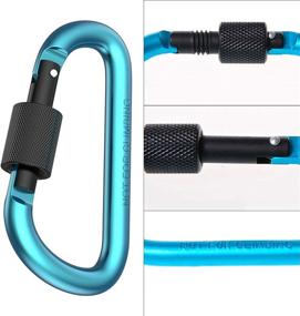 img 1 attached to 🔗 Wakusei Carabiner Clips Hook 7 Pack - Enhanced Durability for Home, RV, Camping, Fishing, Hiking, Traveling