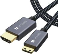 ivanky mini hdmi to hdmi cable - high speed 4k 60hz male to 💻 male adapter for sony, nikon, canon, lenovo - compatible with hdr-xr50, z6, eos, xa40 - 6ft logo