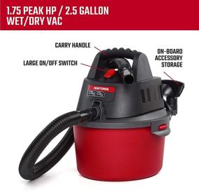 img 2 attached to 🔧 CRAFTSMAN Portable Shop Vacuum CMXEVBE17250 - 2.5 Gallon, 1.75 Peak HP Wet/Dry Vac with Attachments