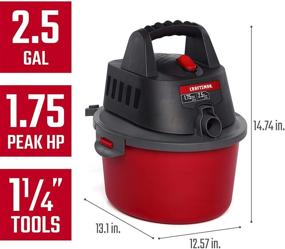 img 3 attached to 🔧 CRAFTSMAN Portable Shop Vacuum CMXEVBE17250 - 2.5 Gallon, 1.75 Peak HP Wet/Dry Vac with Attachments