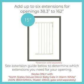 img 3 attached to 🚪 Enhance Your Deluxe Décor Gate with Toddleroo by North States 6 Bar Extension: Effortlessly Customize the Width for Your Space, No Tools Needed! (Adds 15" Width, Warm White)