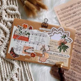 img 3 attached to 📚 Enhance your Journaling and Crafting Experience with the 192PCS Scrapbooking Supplies Pack: DIY Vintage Scrapbook Stickers Kit, Decorative Nature Retro Collection, and Washi Paper Stickers for Art Craft Bullet Journals