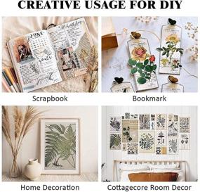 img 2 attached to 📚 Enhance your Journaling and Crafting Experience with the 192PCS Scrapbooking Supplies Pack: DIY Vintage Scrapbook Stickers Kit, Decorative Nature Retro Collection, and Washi Paper Stickers for Art Craft Bullet Journals