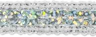 🌟 silver starlight hologram sequin sparkle edge trim - expo international 20-yard logo