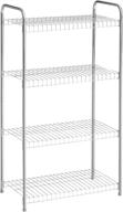 🏬 rubbermaid 4-tier heavy duty wire shelf: satin nickel, easy assembly & hardware included - ideal for food/laundry/closet storage at home logo