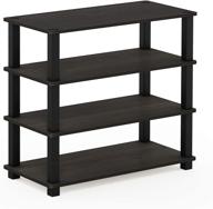 👞 furinno turn-s-tube shoe rack - 4-tier organizer, espresso/black, single логотип