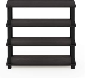 img 2 attached to 👞 FURINNO Turn-S-Tube Shoe Rack - 4-Tier Organizer, Espresso/Black, Single