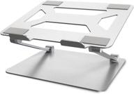 soundance adjustable laptop stand: portable ergonomic-elevator for desk, aluminum computer riser - compatible with 10-16.1-inch notebook computers, silver metal holder logo