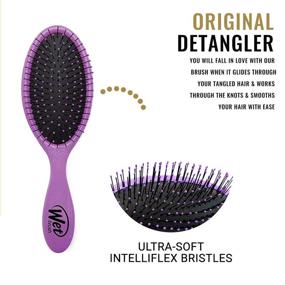 img 1 attached to 💜 Original IntelliFlex Wet Brush - Pink and Purple Detangler Hair Brush - Ultra-Soft Bristles Glide Effortlessly Through Tangles - Suitable for All Hair Types - Ideal for Women, Men, Wet or Dry Hair