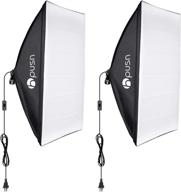 📸 professional studio photography softbox lighting kit by hpusn - ideal for portraits, product, and fashion photography (bulb and light stand not included) logo