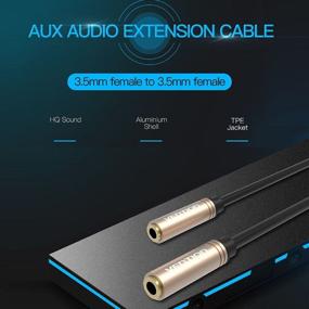 img 3 attached to 🎧 Vention 3.5mm Female to Female Stereo Coupler Plug: Gold Plated Audio Extension Cable for Computer, Mobile Phone, PS3, PS4 - 1ft (Black)