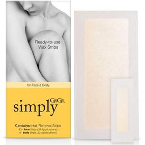 img 4 attached to 🏻 Effortless Hair Removal: Simply GiGi Ready-to-Use Strips for Face and Body, 12 Face and 6 Body Strips