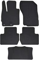 custom fit megiteller car floor mats for mitsubishi outlander (excluding sport models) 2011-2021 - odorless all weather rubber floor liners, washable & black logo