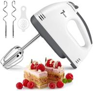 2021 hand mixer electric: lightweight & powerful 7-speed handheld kitchen mixer with stainless steel egg whisk, egg white separator, dough & egg sticks - ideal for baking and cakes логотип