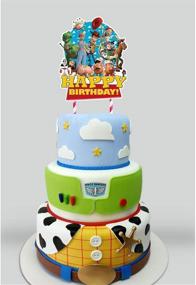 img 2 attached to Toy Story Cake Topper: Complete your Birthday Party with Fun Decorations and Supplies!