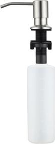 img 4 attached to Tokiyo Stainless Steel Sink Soap Dispenser for Kitchen, Brushed Nickel Refillable Soap Dispenser with 13 OZ Bottle - Built-in from Top