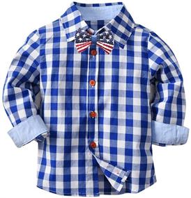 img 3 attached to Yilaku Boys' Clothing Set with Suspender Outfit Sleeves