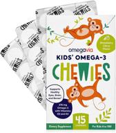 🐟 ultra-high dha omega 3 fish oil gummies - chewable gel with vitamin d3 and k2 - supports kids' brain, eyes & bones - natural fruit flavor - 45 sugar-free kids omega 3 gummies logo