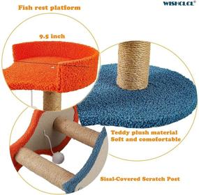 img 1 attached to 🐱 Premium WISHCLCL Cat Activity Tree: Multi-Level Climbing Stand with Scratching Posts, Sisal-Covered & Plush Surfaces - Ideal Rest House & Play Tower for Medium/Small Kittens