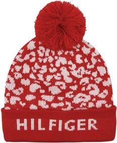 img 2 attached to 👧 Tommy Hilfiger Girls White Striped Cold Weather Accessories for Girls