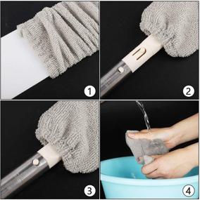 img 2 attached to 📦 6 Pack Gap Dust Cleaning Replacement Cloth | Removable Hand Duster Microfiber | Retractable & Washable | Dust Cleaning Cloth Covers for Home | Household, Bedroom, Kitchen Cleaning Supplies