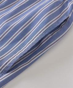 img 1 attached to 👕 Stay Comfy and Stylish with Latuza Lightweight Blue Stripe Pajama Sleeves