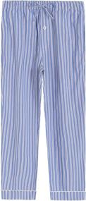img 3 attached to 👕 Stay Comfy and Stylish with Latuza Lightweight Blue Stripe Pajama Sleeves