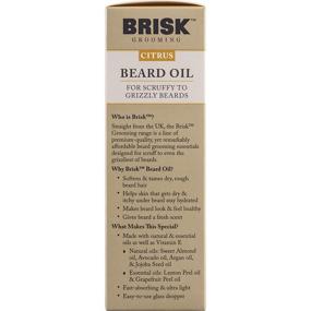 img 1 attached to 🍊 Citrus-infused Brisk Beard Grooming Oil Liquid - Boost Your Beard Hair, 1.7 Oz