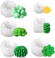 🌵 6 pack succulent silicone mold - cactus flower resin casting molds for cake decorating, handmade candle, fondant, epoxy resin, polymer clay, wax, etc. from pendolr logo