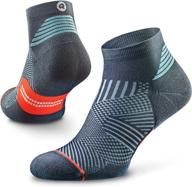 🏃 rockay max cushion flare running socks: quarter cut, arch support, recycled, anti-odor (men and women) логотип