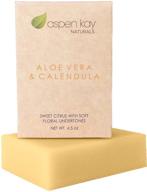 organic aloe vera & calendula soap: natural skincare with turmeric - face, body, and shaving soap (1 pack) logo