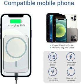 img 3 attached to 🚗 Introducing the Powerful Magnetic Car Wireless Charger Mount: 15W Qi Fast Charging Car Phone Holder for iPhone 12 Series (White)