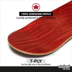 img 1 attached to 🛹 Stoked Ride Shop: Canadian Maple Blank Skateboard Deck - Pro Grade, Made in North America (7.75”, 8.0”, 8.25”, 8.5”) - Multiple Color Choices