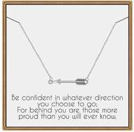 🎓 ieflife graduation gifts for her: sideways arrow necklace 2021 college high school inspirational graduation gifts with message card logo