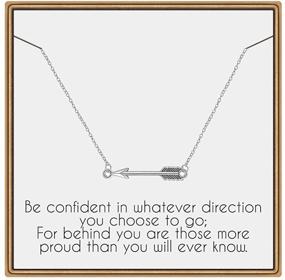 img 4 attached to 🎓 IEFLIFE Graduation Gifts for Her: Sideways Arrow Necklace 2021 College High School Inspirational Graduation Gifts with Message Card