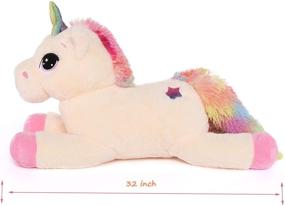 img 3 attached to 🦄 Toys Studio Big Unicorn Plush Pillow: Soft & Large Stuffed Animal Gift for Girls Boys (32'', Pink)